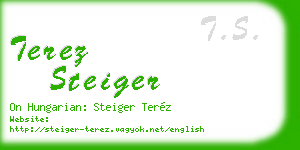 terez steiger business card